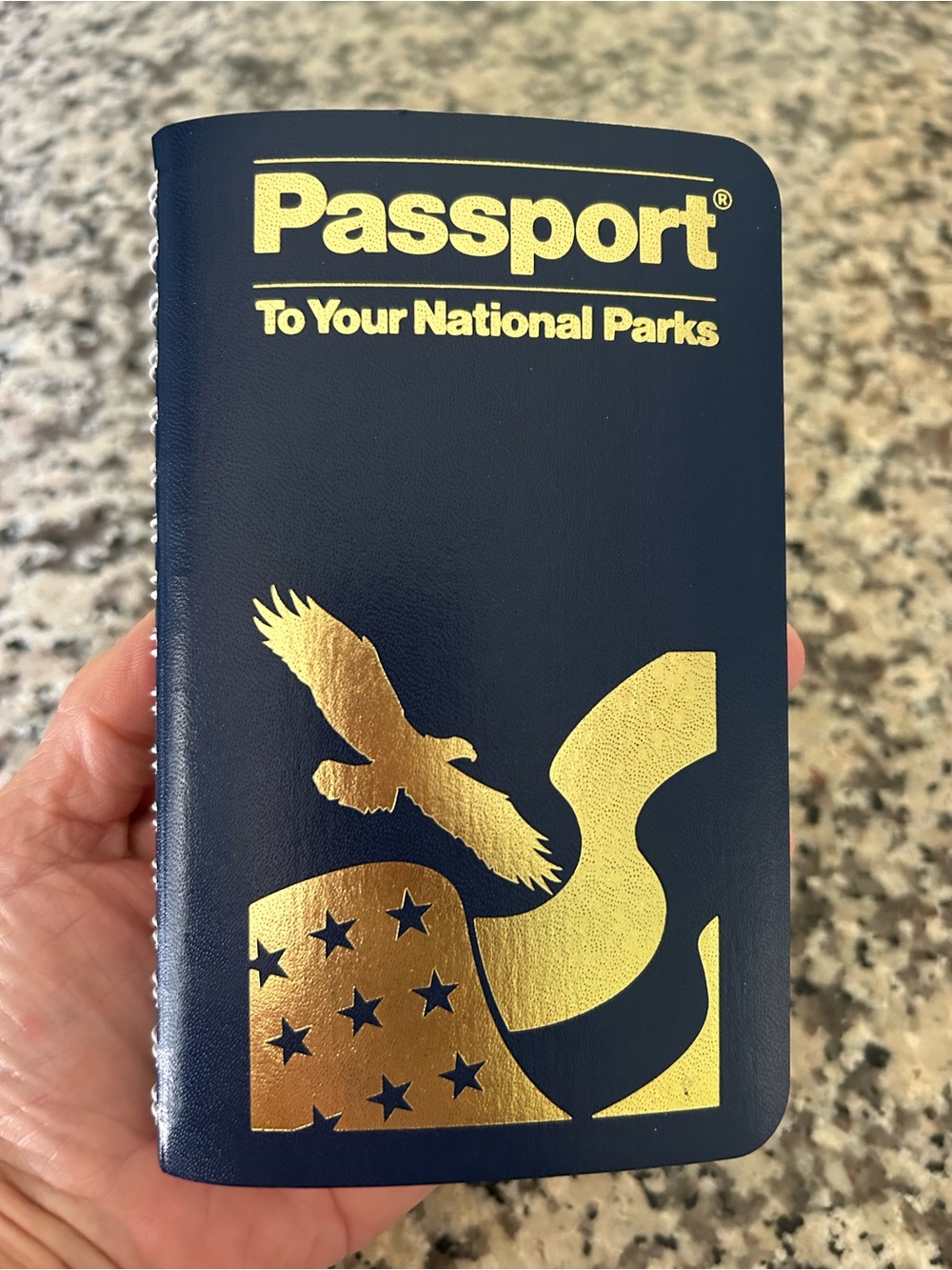 Passport To Your National Parks Notebook - Navy Blue with Gold Foil
